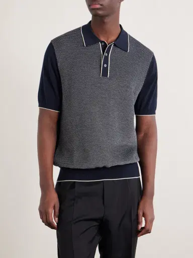 Hartford Jacquard-Knit Cotton Polo Shirt - Men | Thumbnail 3 Hartford Jacquard-Knit Cotton Polo Shirt - Men | Thumbnail 3