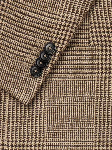 Zegna Houndstooth Linen, Silk and Wool-Blend Blazer - Men | Thumbnail 6 Zegna Houndstooth Linen, Silk and Wool-Blend Blazer - Men | Thumbnail 6