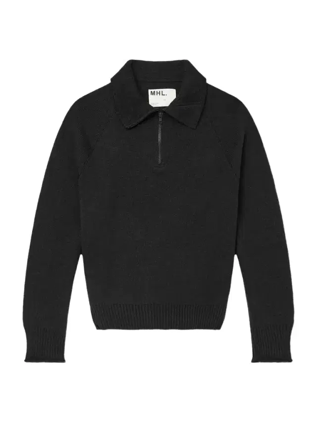 Wool and Cotton-Blend Half-Zip Sweater - Men