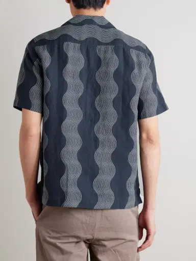 Frescobol Carioca Roberto Camp-Collar Striped Linen Shirt - Men | Thumbnail 3 Frescobol Carioca Roberto Camp-Collar Striped Linen Shirt - Men | Thumbnail 3