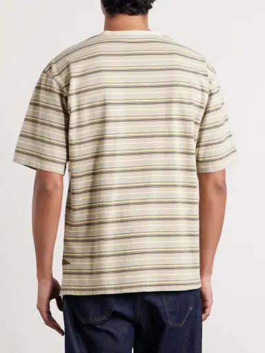KAPITAL Logo-Appliquéd Striped Cotton-Jersey T-Shirt - Men | Thumbnail 4