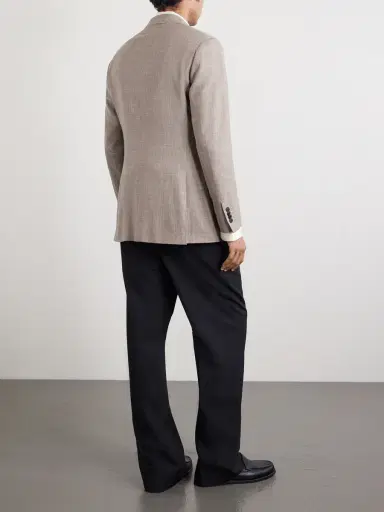 Saman Amel Slim-Fit Basketweave Wool, Silk and Linen-Blend Blazer - Men | Thumbnail 4 Saman Amel Slim-Fit Basketweave Wool, Silk and Linen-Blend Blazer - Men | Thumbnail 4