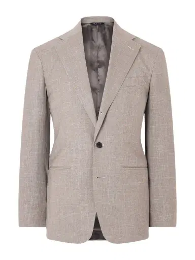 Saman Amel Slim-Fit Basketweave Wool, Silk and Linen-Blend Blazer - Men | Thumbnail 1 Saman Amel Slim-Fit Basketweave Wool, Silk and Linen-Blend Blazer - Men | Thumbnail 1