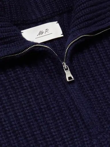 MR P. Ribbed Wool and Cashmere-Blend Half-Zip Sweater - Men | Thumbnail 4 MR P. Ribbed Wool and Cashmere-Blend Half-Zip Sweater - Men | Thumbnail 4
