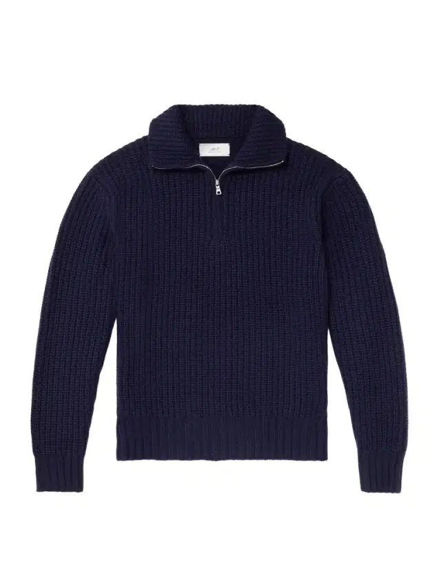 MR P. Ribbed Wool and Cashmere-Blend Half-Zip Sweater - Men