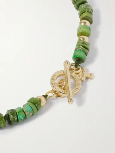 Peyote Bird Yokai Sonoran Gold-Plated Turquoise Beaded Bracelet - Men | Thumbnail 3 Peyote Bird Yokai Sonoran Gold-Plated Turquoise Beaded Bracelet - Men | Thumbnail 3