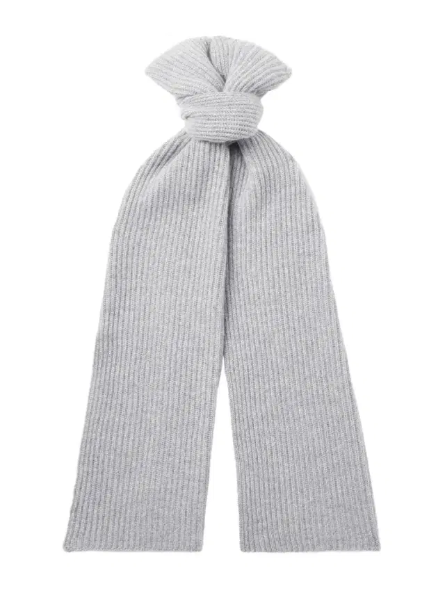 MR P. Ribbed Cashmere Scarf - Men