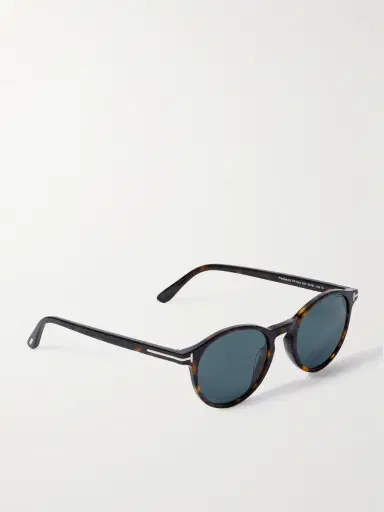 Tom Ford Prescott Round-Frame Tortoiseshell Acetate Sunglasses - Men | Thumbnail 3