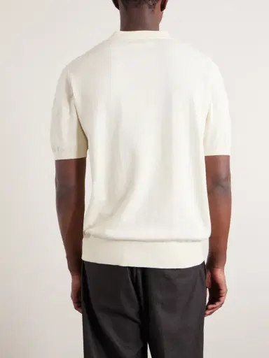 Hartford Pointelle-Knit Cotton Polo Shirt - Men | Thumbnail 4 Hartford Pointelle-Knit Cotton Polo Shirt - Men | Thumbnail 4