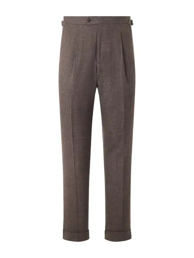 Amie Straight-Leg Wool, Silk and Linen-Blend Suit Trousers - Men