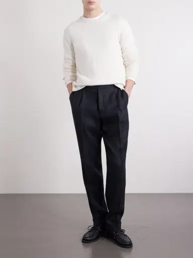 Saman Amel Amie Straight-Leg Linen Suit Trousers - Men | Thumbnail 2