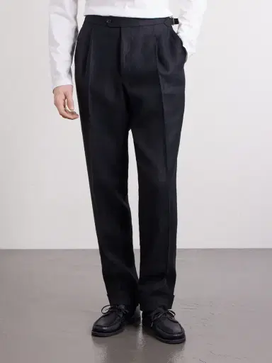 Saman Amel Amie Straight-Leg Linen Suit Trousers - Men | Thumbnail 3