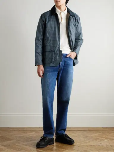 Barbour Ambleside Corduroy-Trimmed Checked Waxed-Cotton Jacket - Men | Thumbnail 2 Barbour Ambleside Corduroy-Trimmed Checked Waxed-Cotton Jacket - Men | Thumbnail 2