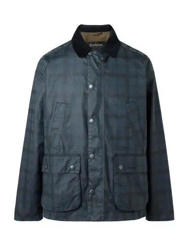 Barbour Ambleside Corduroy-Trimmed Checked Waxed-Cotton Jacket - Men | Thumbnail 1 Barbour Ambleside Corduroy-Trimmed Checked Waxed-Cotton Jacket - Men | Thumbnail 1