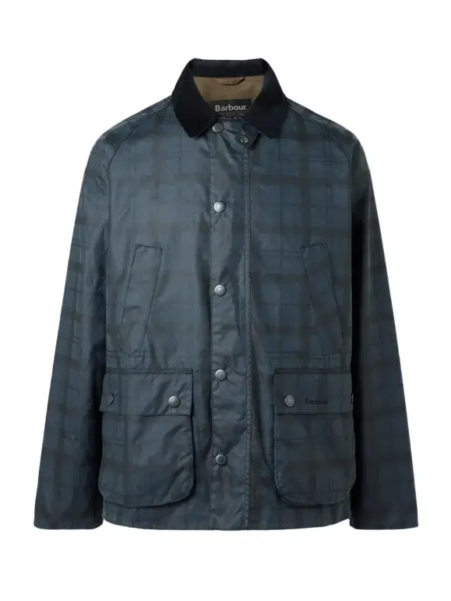 Ambleside Corduroy-Trimmed Checked Waxed-Cotton Jacket - Men