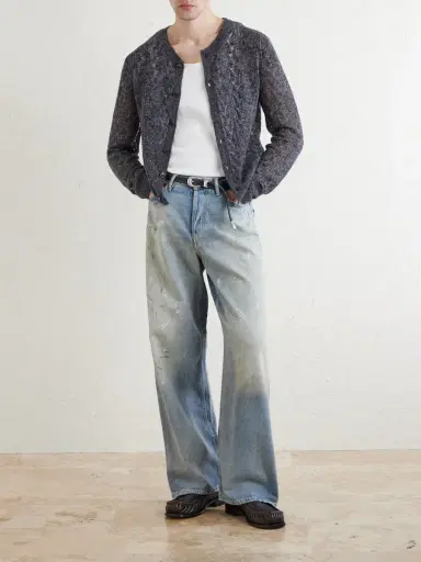 Acne Studios Straight-Leg Distressed Jeans - Men | Thumbnail 2