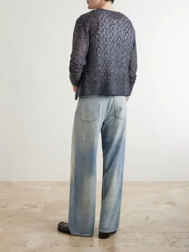 Acne Studios Straight-Leg Distressed Jeans - Men | Thumbnail 4