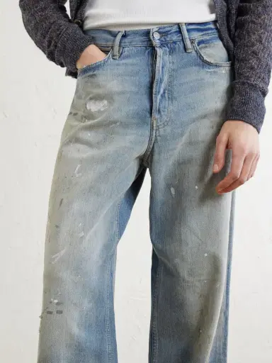Acne Studios Straight-Leg Distressed Jeans - Men | Thumbnail 6