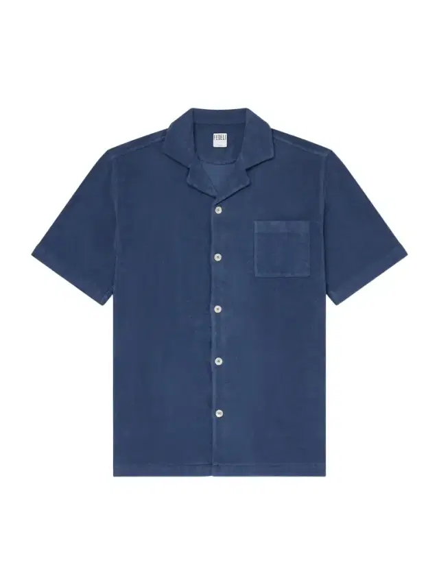 FEDELI Camp-Collar Cotton-Terry Shirt - Men
