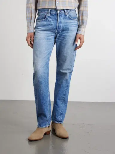 FULLCOUNT Dartford 1341-1101 Straight-Leg Distressed Selvedge Jeans - Men | Thumbnail 3