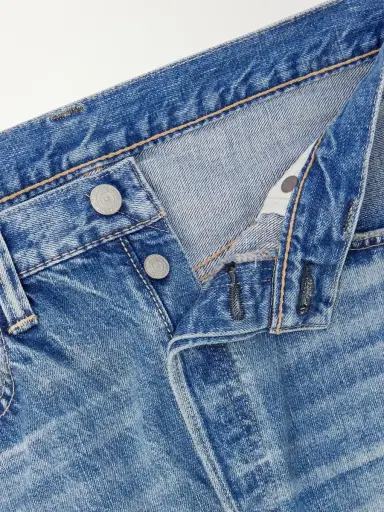 FULLCOUNT Dartford 1341-1101 Straight-Leg Distressed Selvedge Jeans - Men | Thumbnail 6