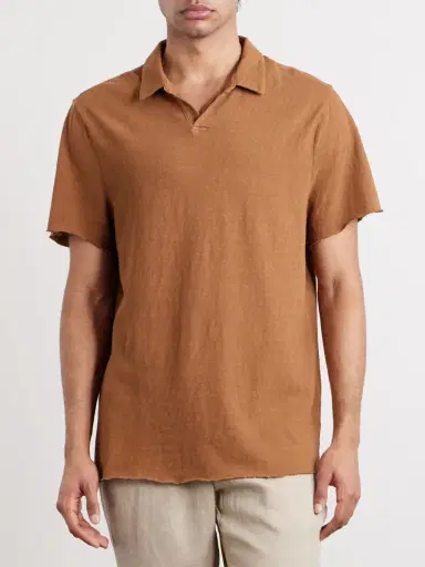 James Perse Open-Collar Slub Cotton-Jersey Polo Shirt - Men | Thumbnail 3 James Perse Open-Collar Slub Cotton-Jersey Polo Shirt - Men | Thumbnail 3
