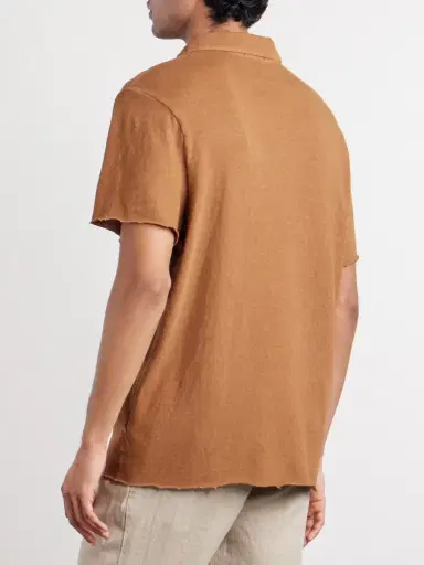 James Perse Open-Collar Slub Cotton-Jersey Polo Shirt - Men | Thumbnail 4 James Perse Open-Collar Slub Cotton-Jersey Polo Shirt - Men | Thumbnail 4