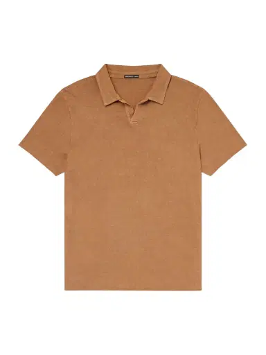 James Perse Open-Collar Slub Cotton-Jersey Polo Shirt - Men | Thumbnail 1 James Perse Open-Collar Slub Cotton-Jersey Polo Shirt - Men | Thumbnail 1