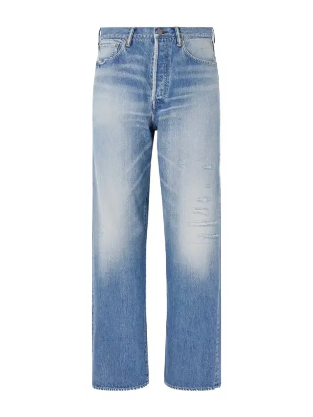 Social Sculpture 01 Wide-Leg Distressed Selvedge Jeans - Men