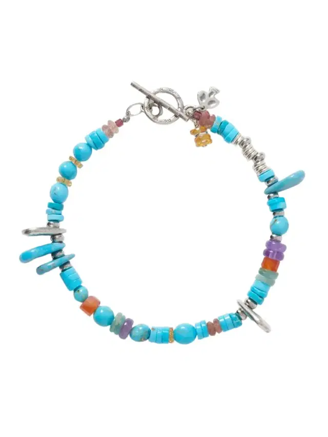 Peyote Bird Playa Sterling Silver Multi-Stone Beaded Bracelet - Men