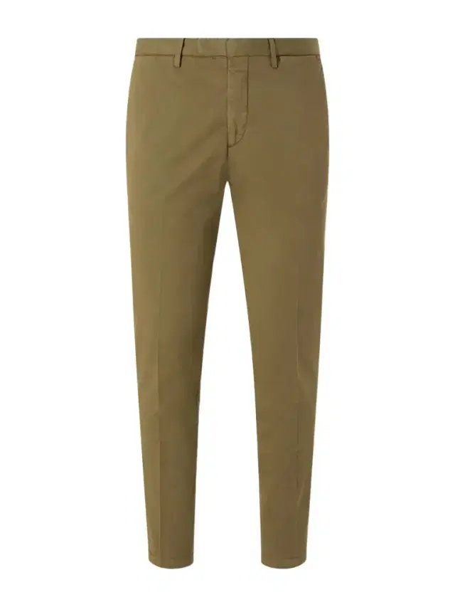 Straight-Leg Cotton-Blend Trousers - Men