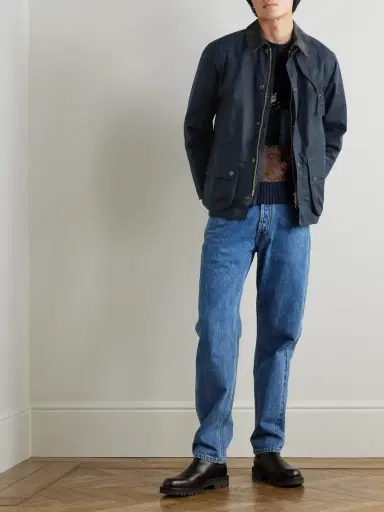 Barbour Modified Beaufort Spectator Corduroy-Trimmed Waxed Cotton-Ripstop Jacket - Men | Thumbnail 2