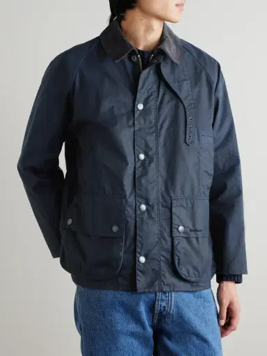 Barbour Modified Beaufort Spectator Corduroy-Trimmed Waxed Cotton-Ripstop Jacket - Men | Thumbnail 3