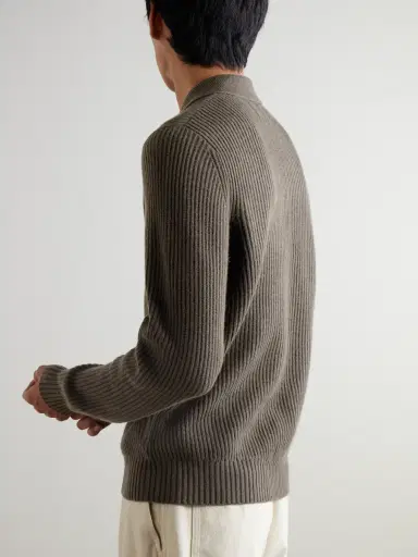 MR P. Ribbed Cashmere Polo Shirt - Men | Thumbnail 4 MR P. Ribbed Cashmere Polo Shirt - Men | Thumbnail 4