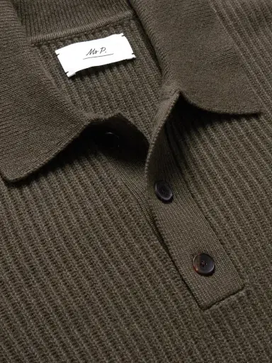 MR P. Ribbed Cashmere Polo Shirt - Men | Thumbnail 5 MR P. Ribbed Cashmere Polo Shirt - Men | Thumbnail 5