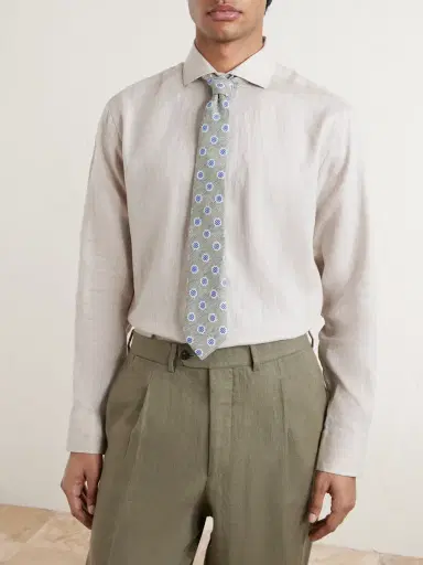 Favourbrook Bridford Cutaway-Collar Linen Shirt - Men | Thumbnail 3