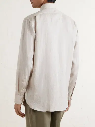 Favourbrook Bridford Cutaway-Collar Linen Shirt - Men | Thumbnail 4