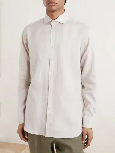 Favourbrook Bridford Cutaway-Collar Linen Shirt - Men | Thumbnail 5