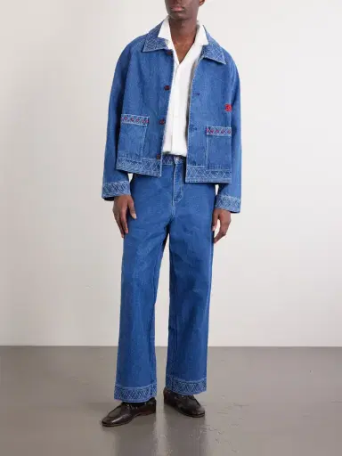 BODE Knolly Brook Straight-Leg Embroidered Jeans - Men | Thumbnail 2 BODE Knolly Brook Straight-Leg Embroidered Jeans - Men | Thumbnail 2