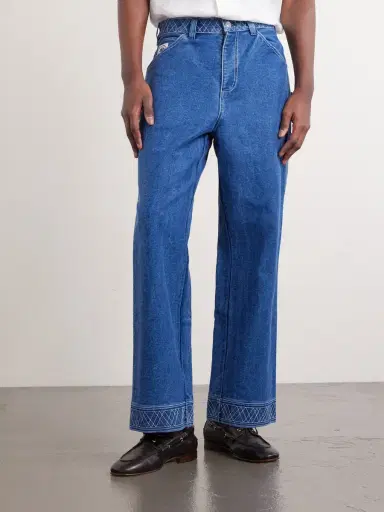 BODE Knolly Brook Straight-Leg Embroidered Jeans - Men | Thumbnail 3 BODE Knolly Brook Straight-Leg Embroidered Jeans - Men | Thumbnail 3