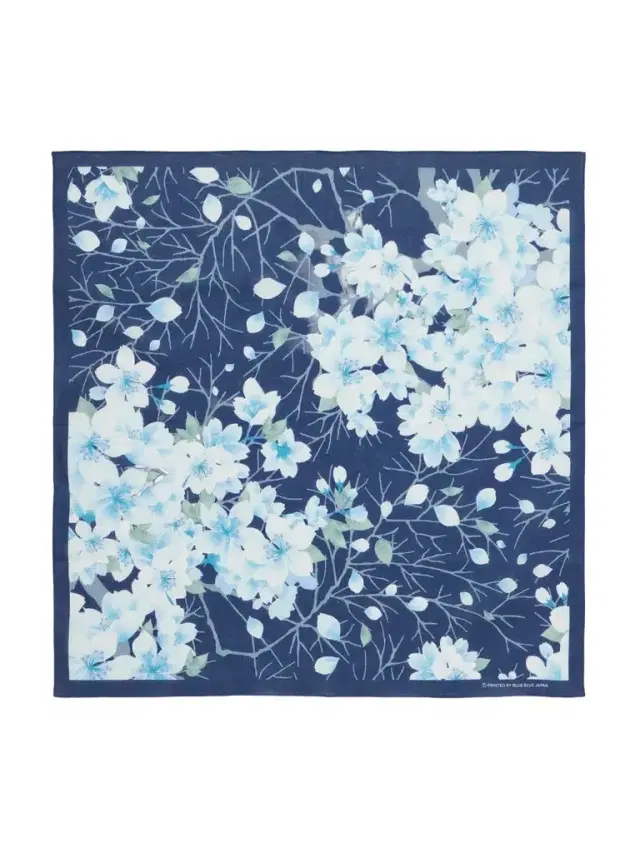 Blue Blue Japan Sakura Kaza Printed Cotton-Voile Bandana - Men