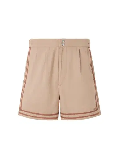 BODE Straight-Leg Pleated Cotton-Twill Shorts - Men | Thumbnail 1 BODE Straight-Leg Pleated Cotton-Twill Shorts - Men | Thumbnail 1