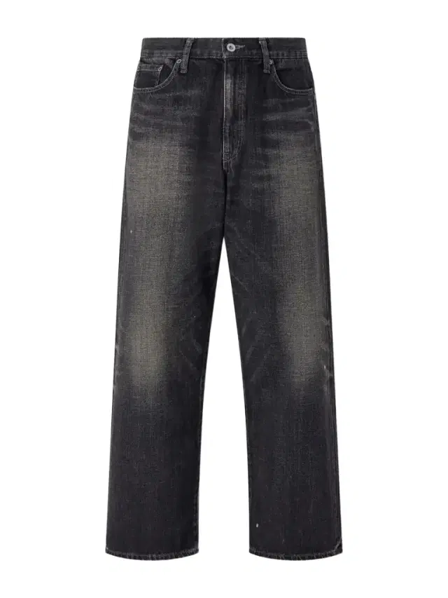 Washed Wide-Leg Jeans - Men