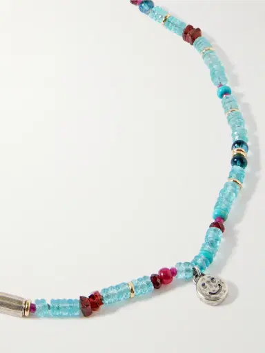 Peyote Bird Daytrip Gold-Plated and Sterling Silver Multi-Stone Beaded Necklace - Men | Thumbnail 4 Peyote Bird Daytrip Gold-Plated and Sterling Silver Multi-Stone Beaded Necklace - Men | Thumbnail 4