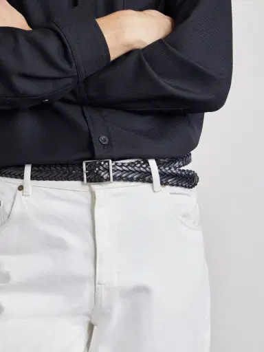 Nili Lotan 3cm Nic Woven Leather Belt - Men | Thumbnail 3