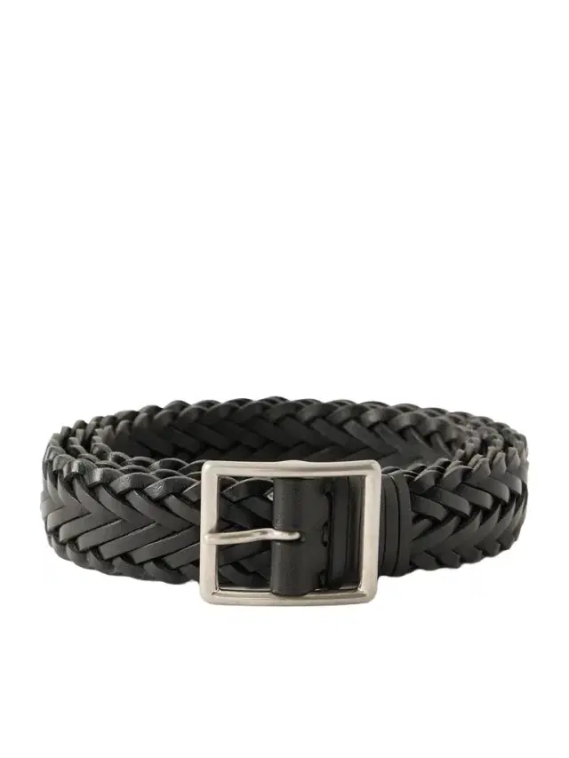 3cm Nic Woven Leather Belt - Men