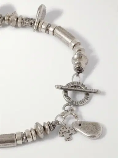 Peyote Bird Platero Sterling Silver Multi-Stone Beaded Bracelet - Men | Thumbnail 3
