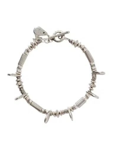 Peyote Bird Platero Sterling Silver Multi-Stone Beaded Bracelet - Men | Thumbnail 1