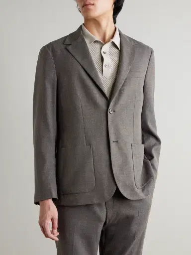 Sunspel Textured Wool-Blend Suit Jacket - Men | Thumbnail 3 Sunspel Textured Wool-Blend Suit Jacket - Men | Thumbnail 3