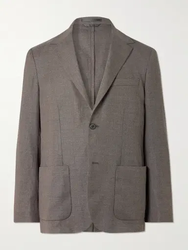 Sunspel Textured Wool-Blend Suit Jacket - Men | Thumbnail 7 Sunspel Textured Wool-Blend Suit Jacket - Men | Thumbnail 7